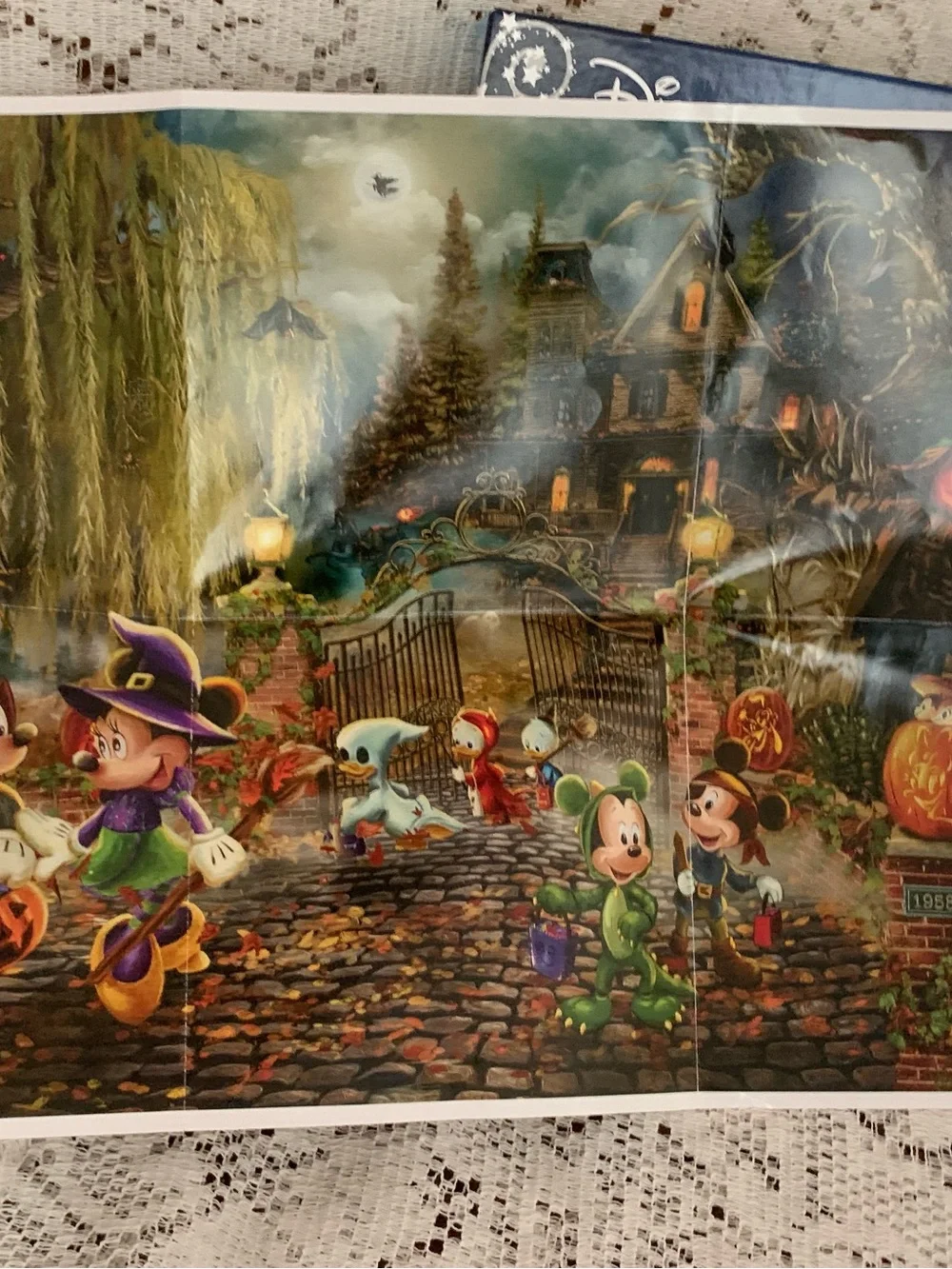 Thomas Kinkade Halloween Mickey & Friends Puzzle - Blue, Green, Purple, Orange